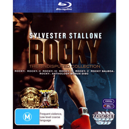 Rocky: The Undisputed Collection (Rocky / Rocky II / Rocky III / Rocky IV / Rocky V / Rocky Balboa / Rocky Anthology Bonus Disc) Blu-Ray Box Set