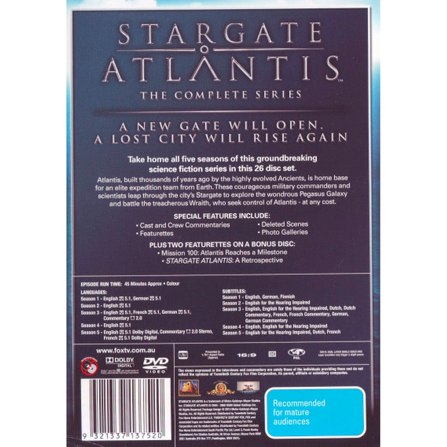 Stargate: Atlantis - The Complete Series DVD Box Set