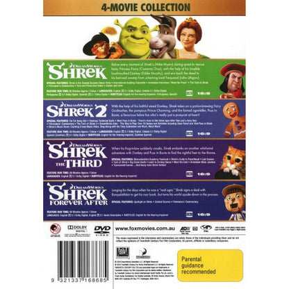 Shrek: 4-Movie Collection (Shrek / Shrek 2 / Shrek the Third / Shrek Forever After) DVD Box Set