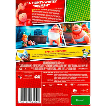 Captain Underpants: The First Epic Movie DVD