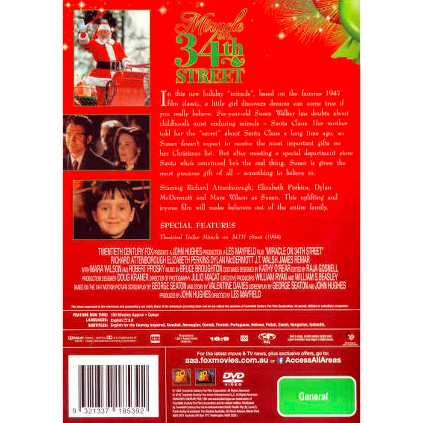 Miracle on 34th Street (1994) (New Packaging) DVD