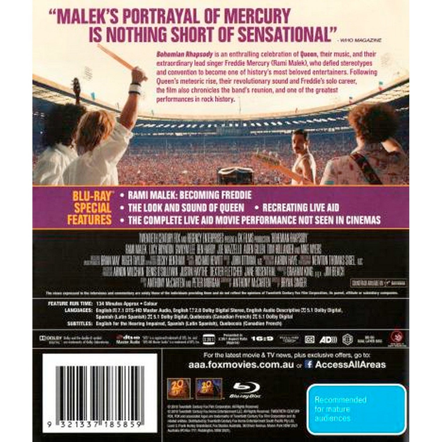 Bohemian Rhapsody Blu-Ray