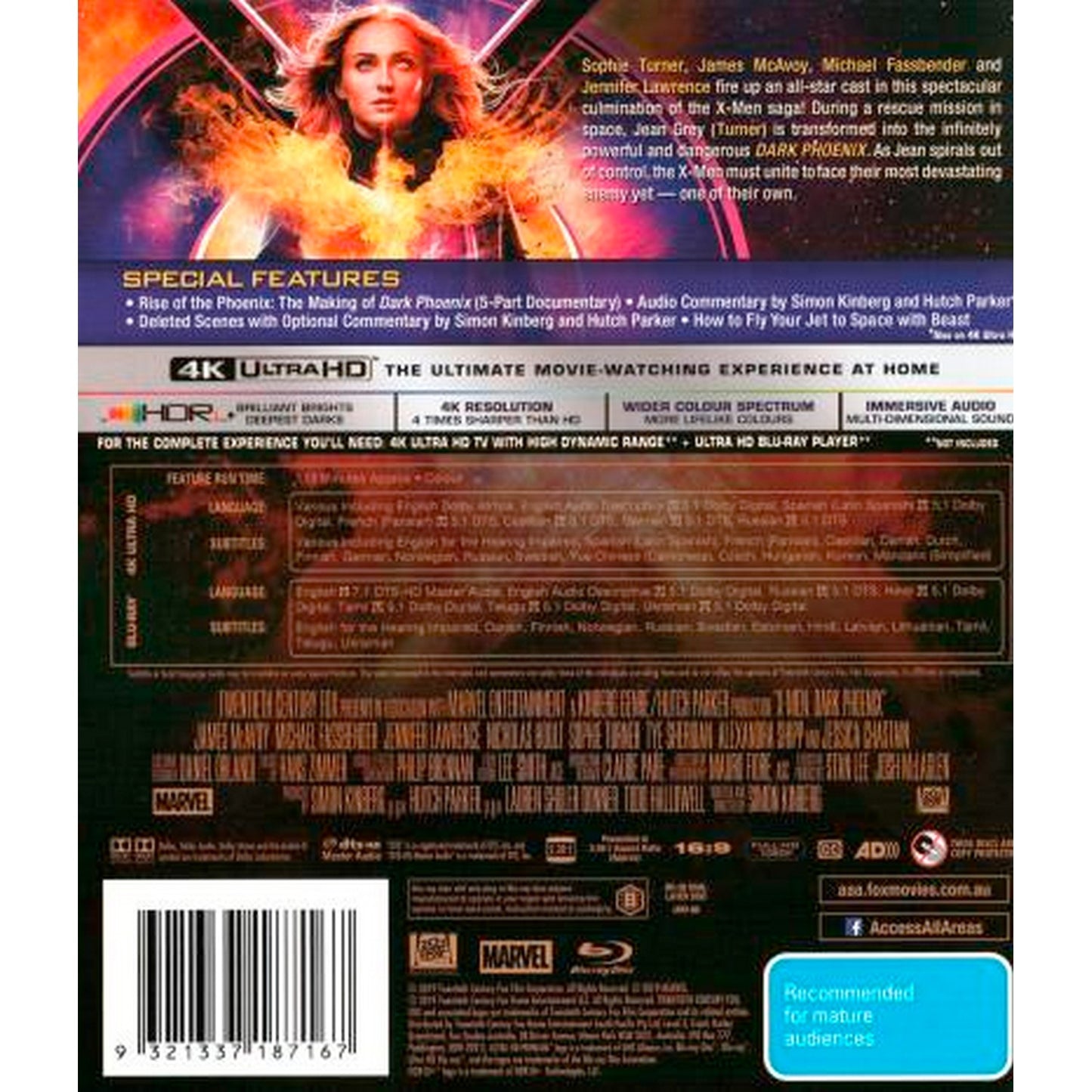 X-Men: Dark Phoenix 4K UltraHD + Blu-Ray