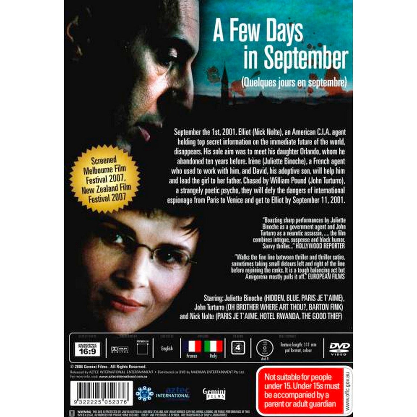 A Few Days In September DVD