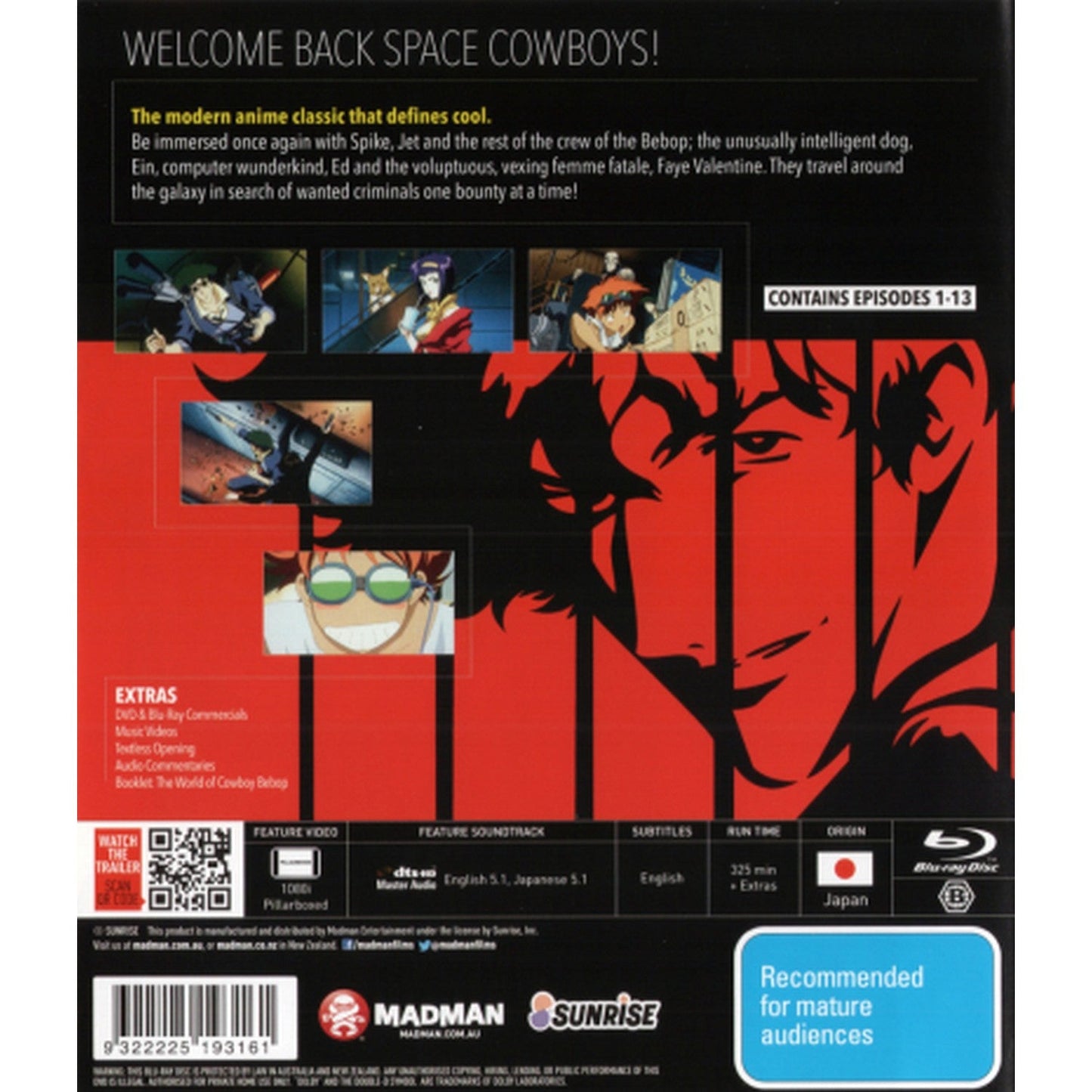 Cowboy Bebop: Remastered Sessions Collection 1 (Eps 1-13) Blu-Ray