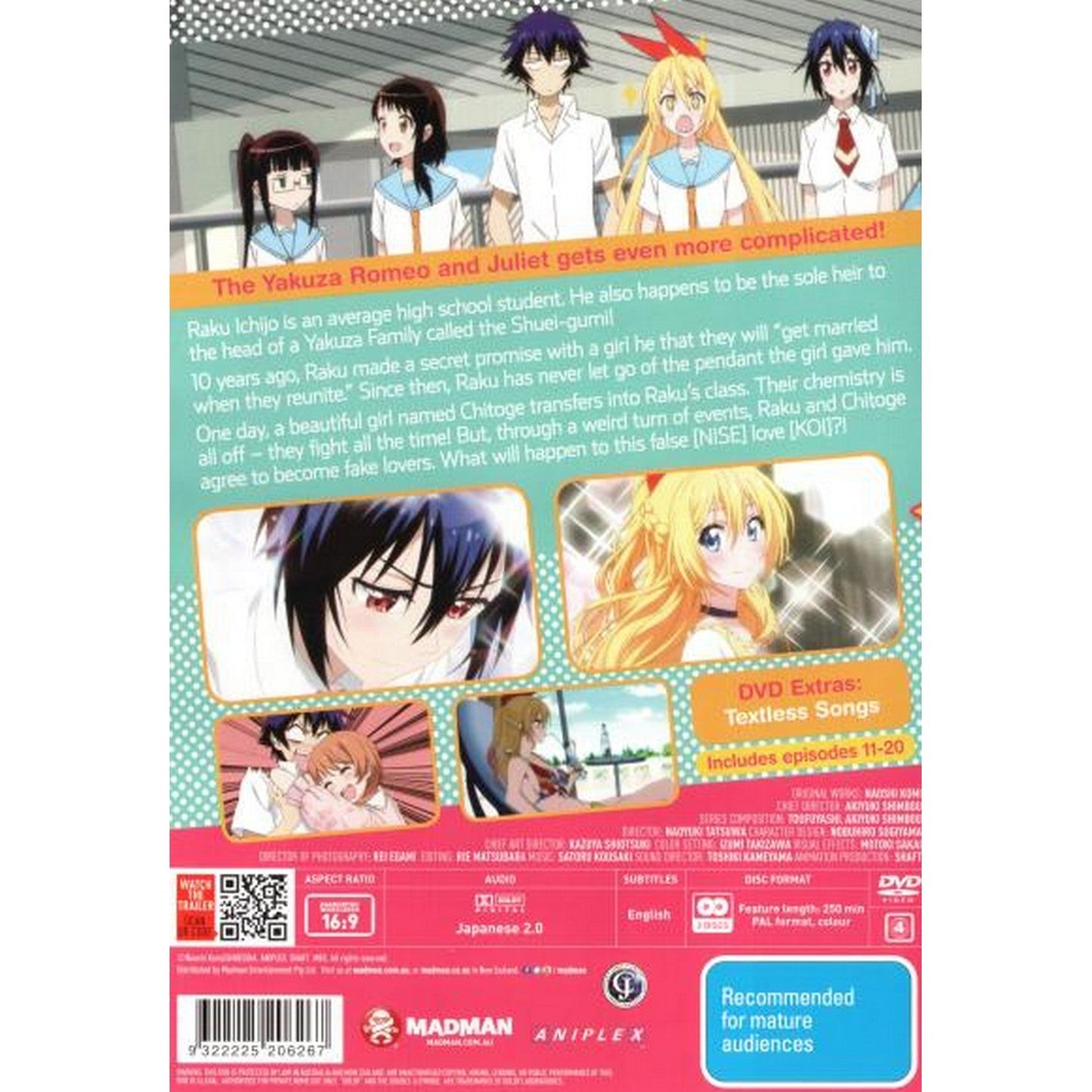 Nisekoi False Love: Part 2 (Episodes 11 - 20) DVD