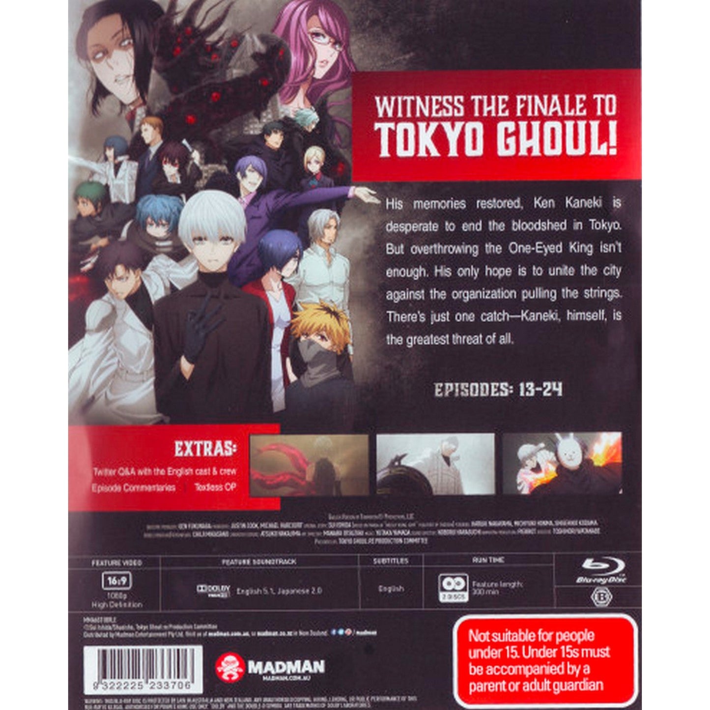 Tokyo Ghoul: re - Season 3 Part 2 (Episodes 13 - 24) Blu-Ray + DVD Limited Edition)