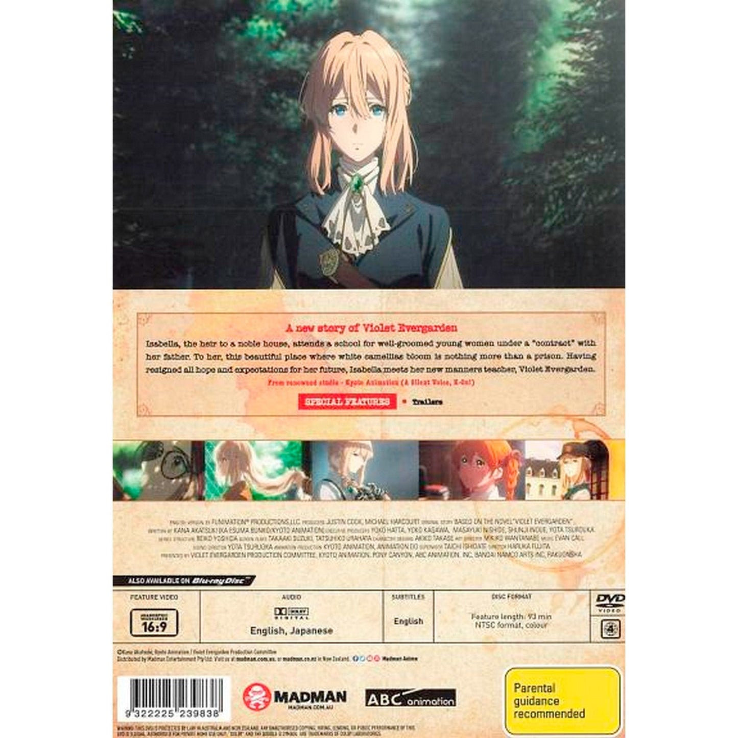 Violet Evergarden: Eternity and the Auto Memory Doll DVD