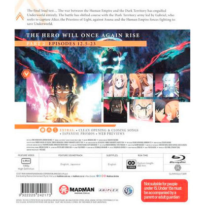 Sword Art Online Alicization - War of Underworld - Part 2 Blu-Ray