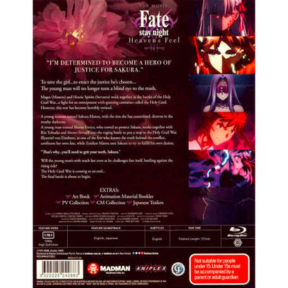 Fate/stay Night Heaven's Feel III. Spring Song (Limited Edition) Blu-Ray