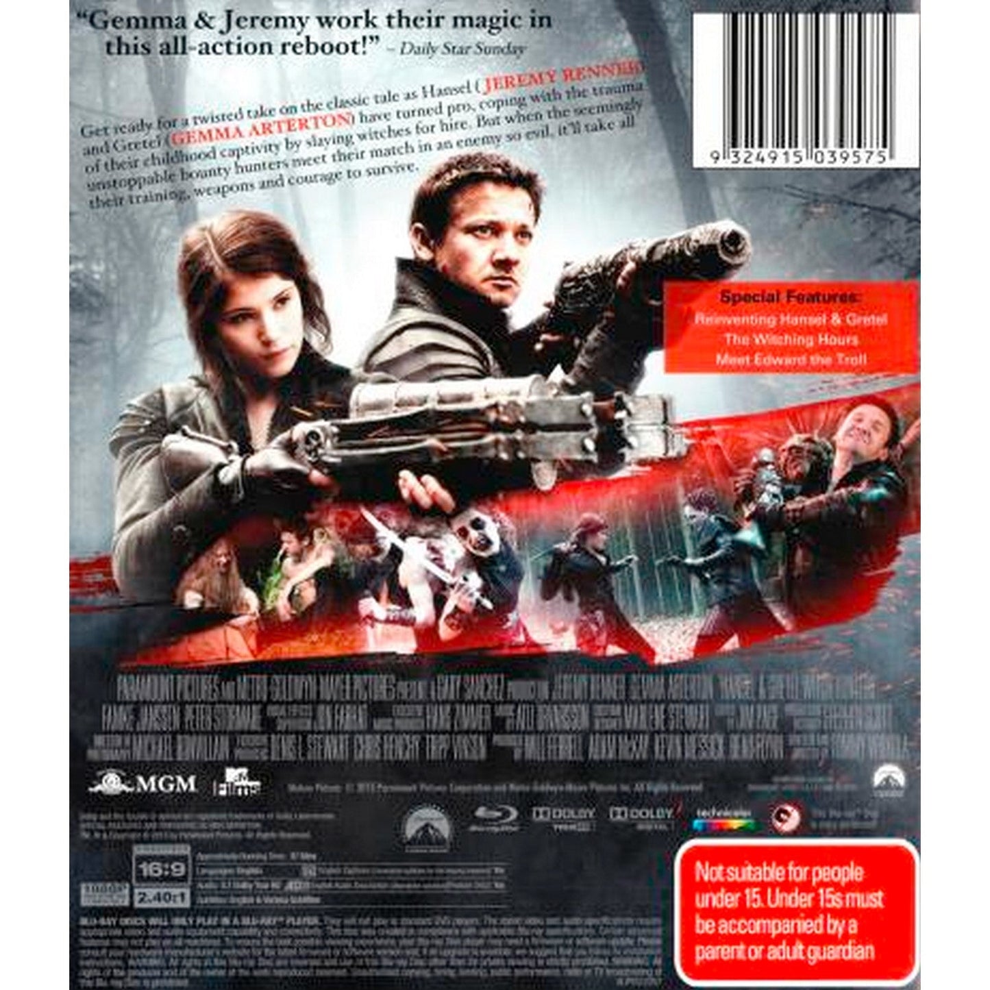 Hansel & Gretel: Witch Hunters Blu-Ray