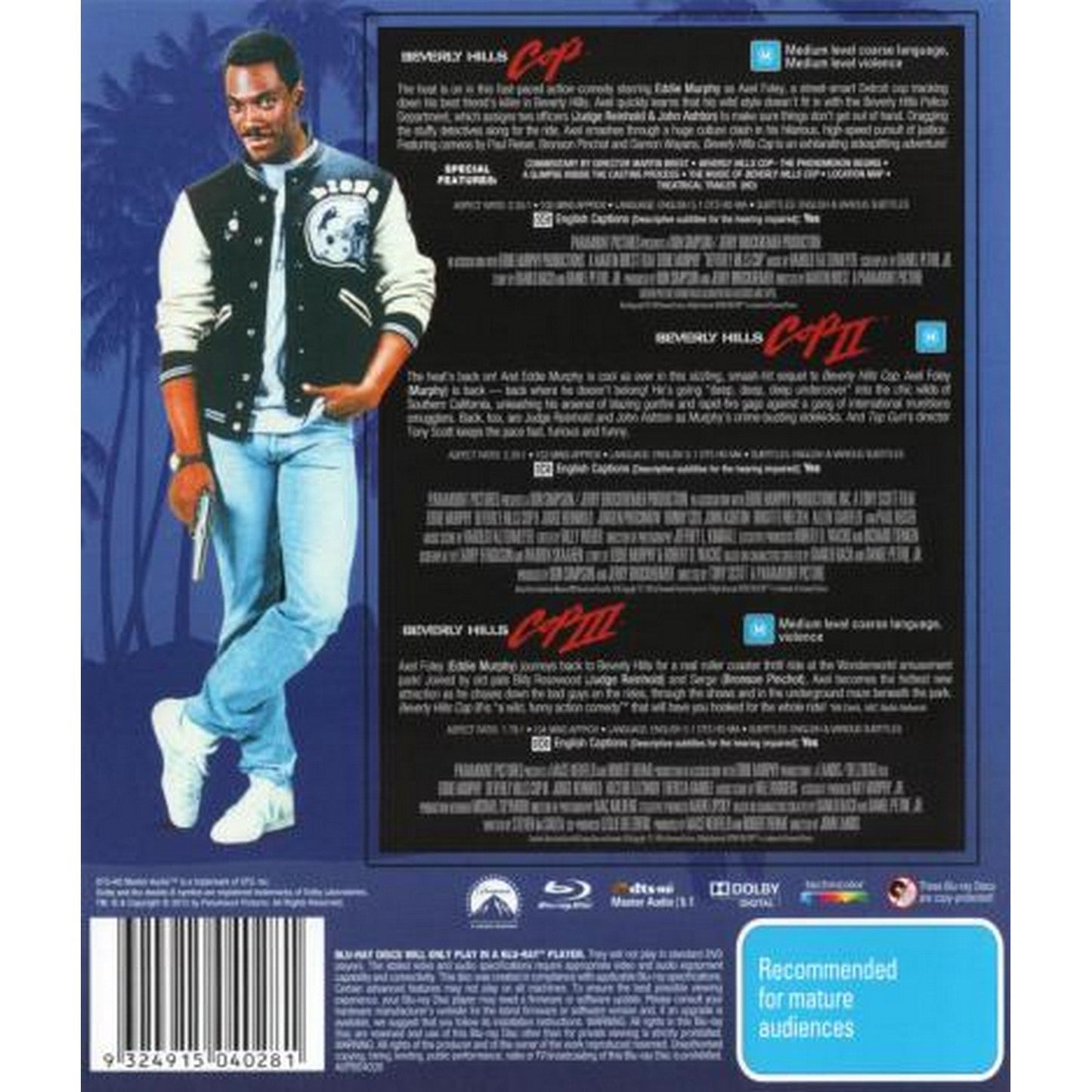 Beverly Hills Cop: 3 Movie Collection (Beverly Hills Cop / Beverly Hills Cop II / Beverly Hills Cop III) Blu-Ray Box Set