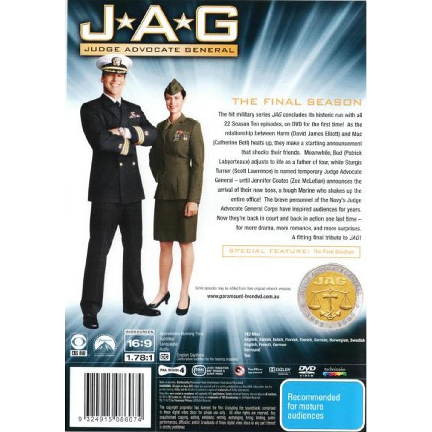 JAG: Judge Advocate General - Season 10 (The Final Season) DVD