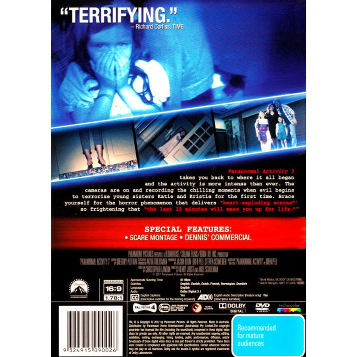 Paranormal Activity 3 DVD