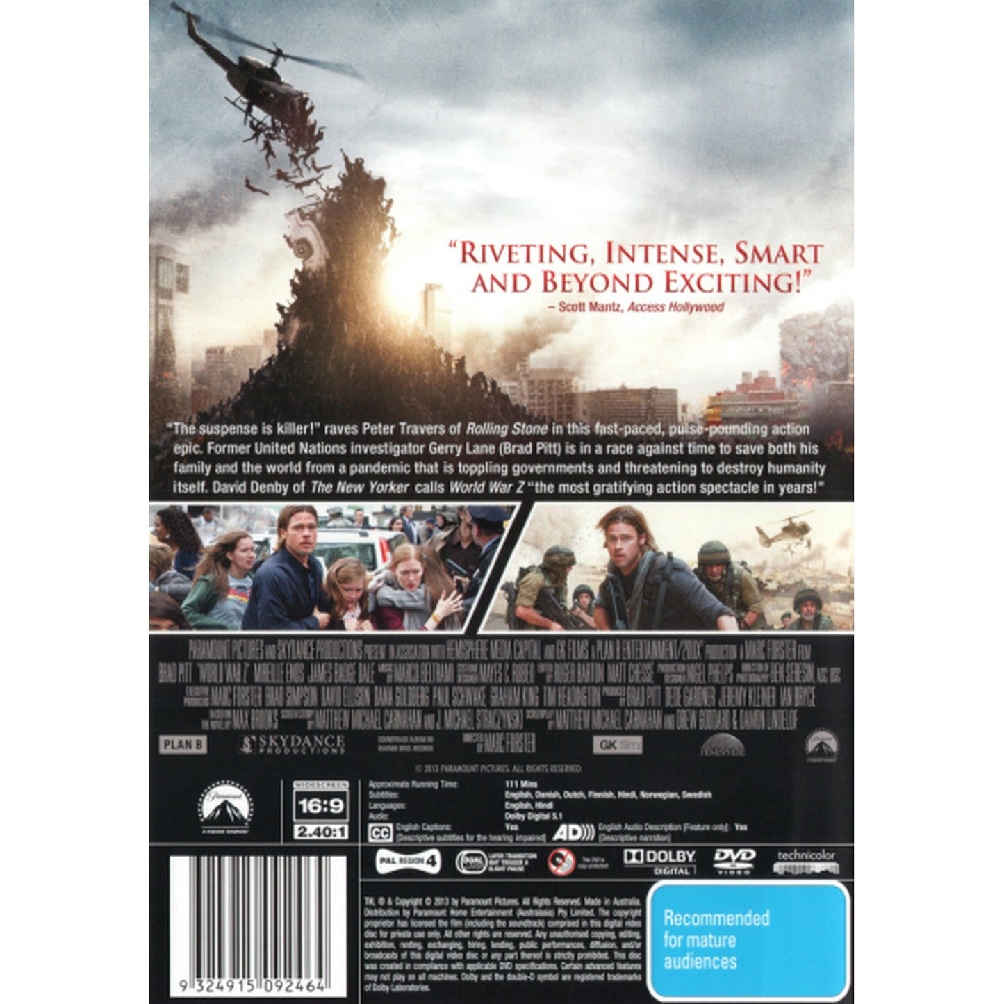 World War Z DVD