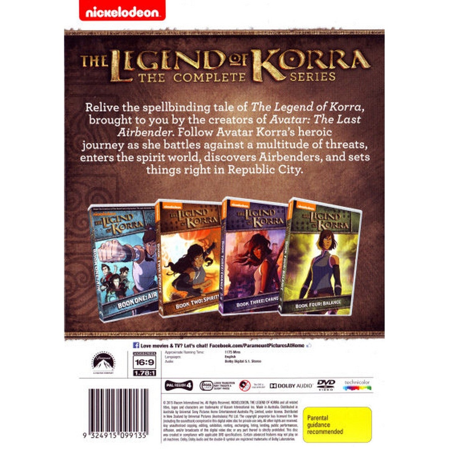 Legend of Korra: The Complete Series (Books 1 - 4) DVD Box Set