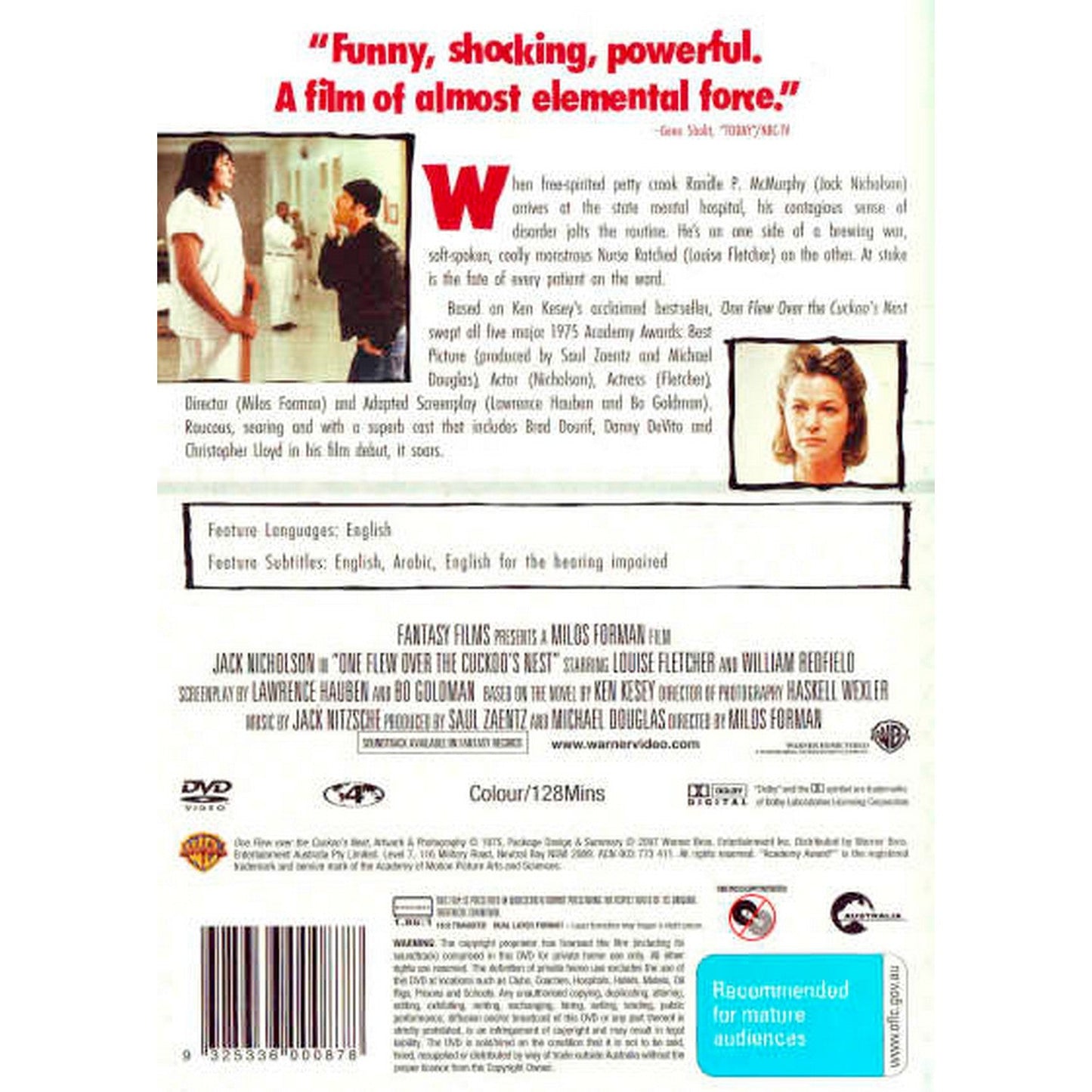 One Flew Over the Cuckoo's Nest DVD