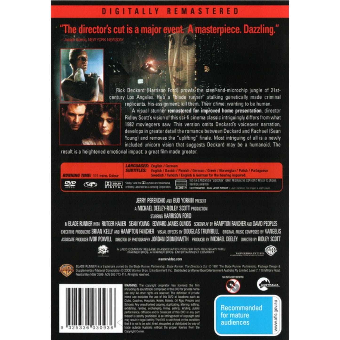 Blade Runner (The Director's Cut) DVD