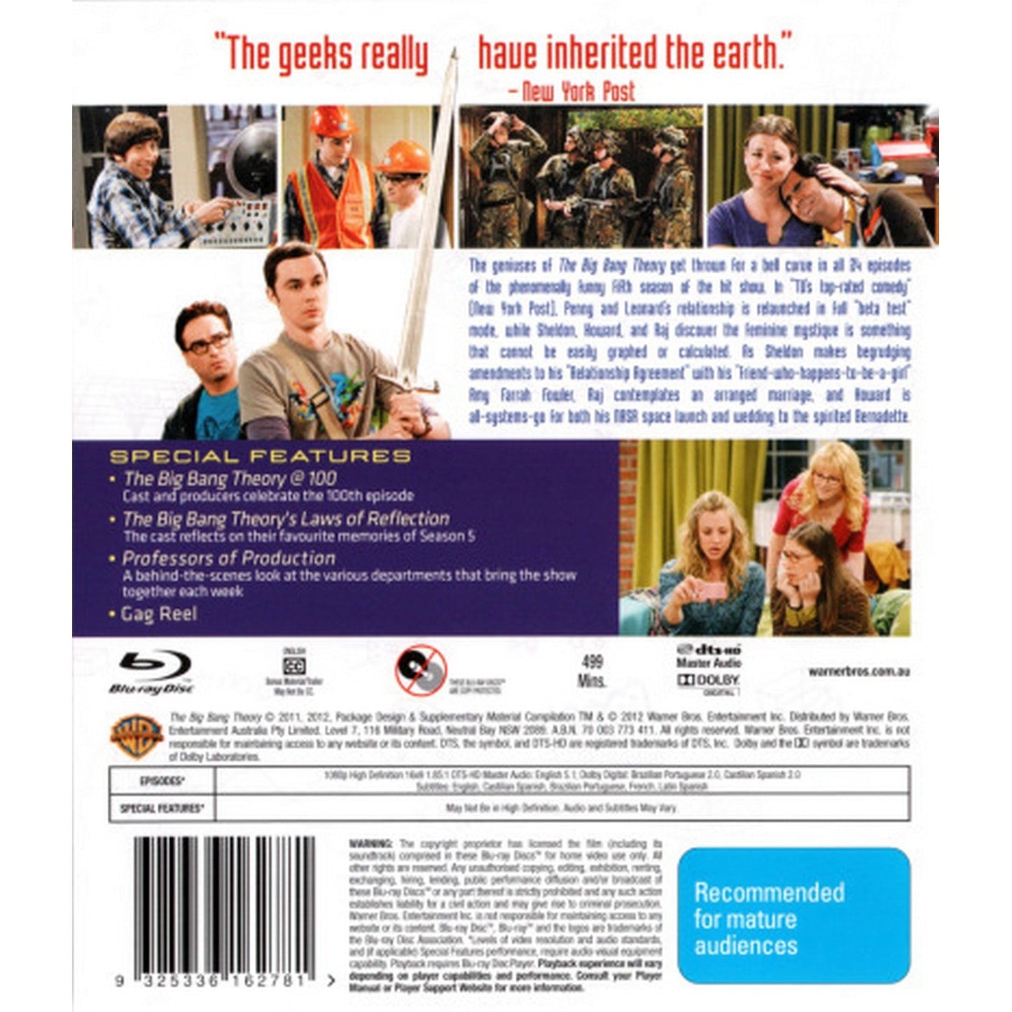 The Big Bang Theory: Season 5 (2 Discs) Blu-Ray