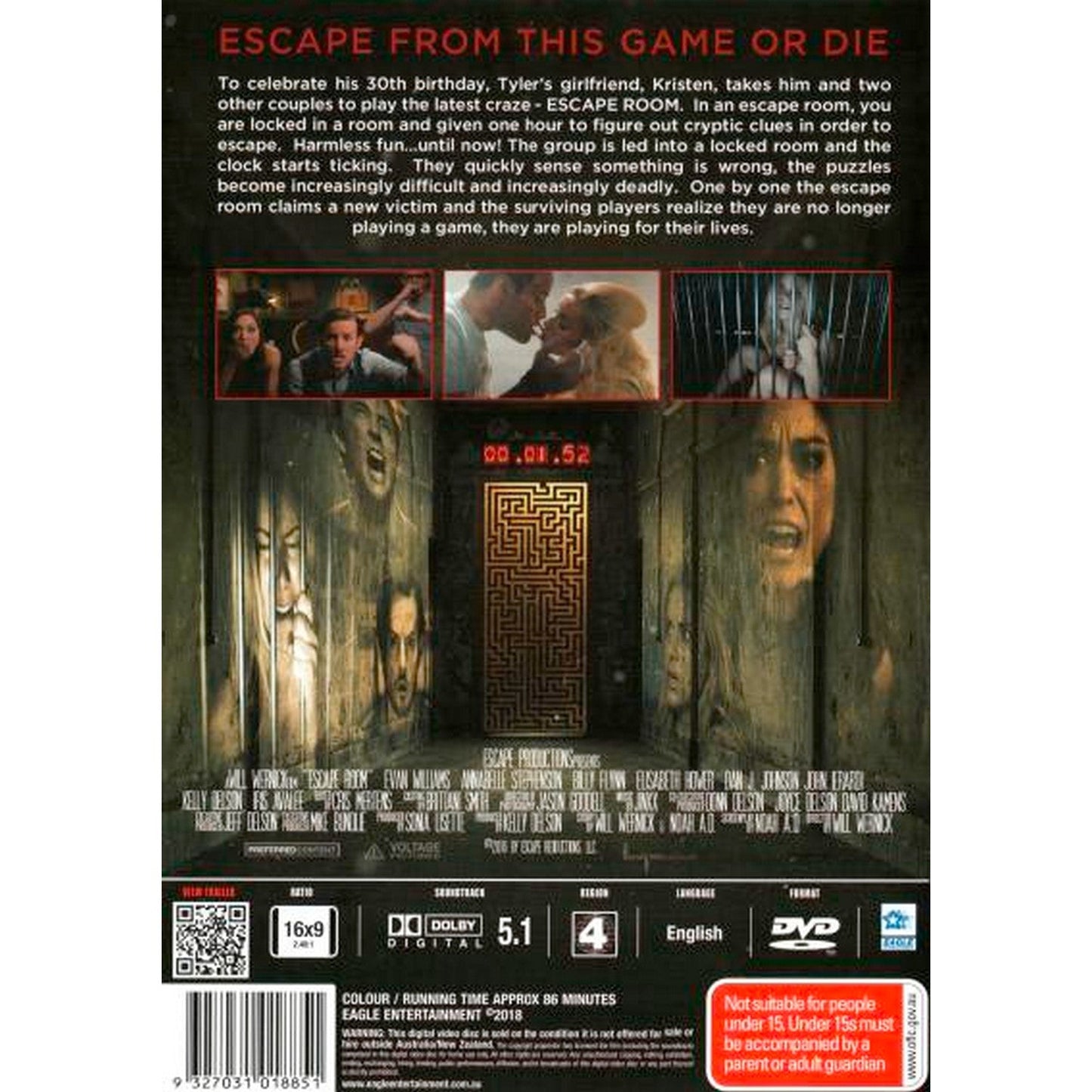 Escape Room (2017) DVD