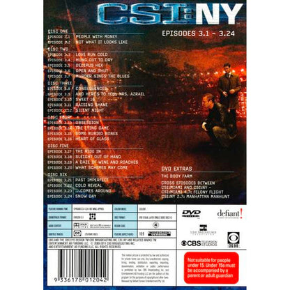 CSI: NY - Season 3 DVD