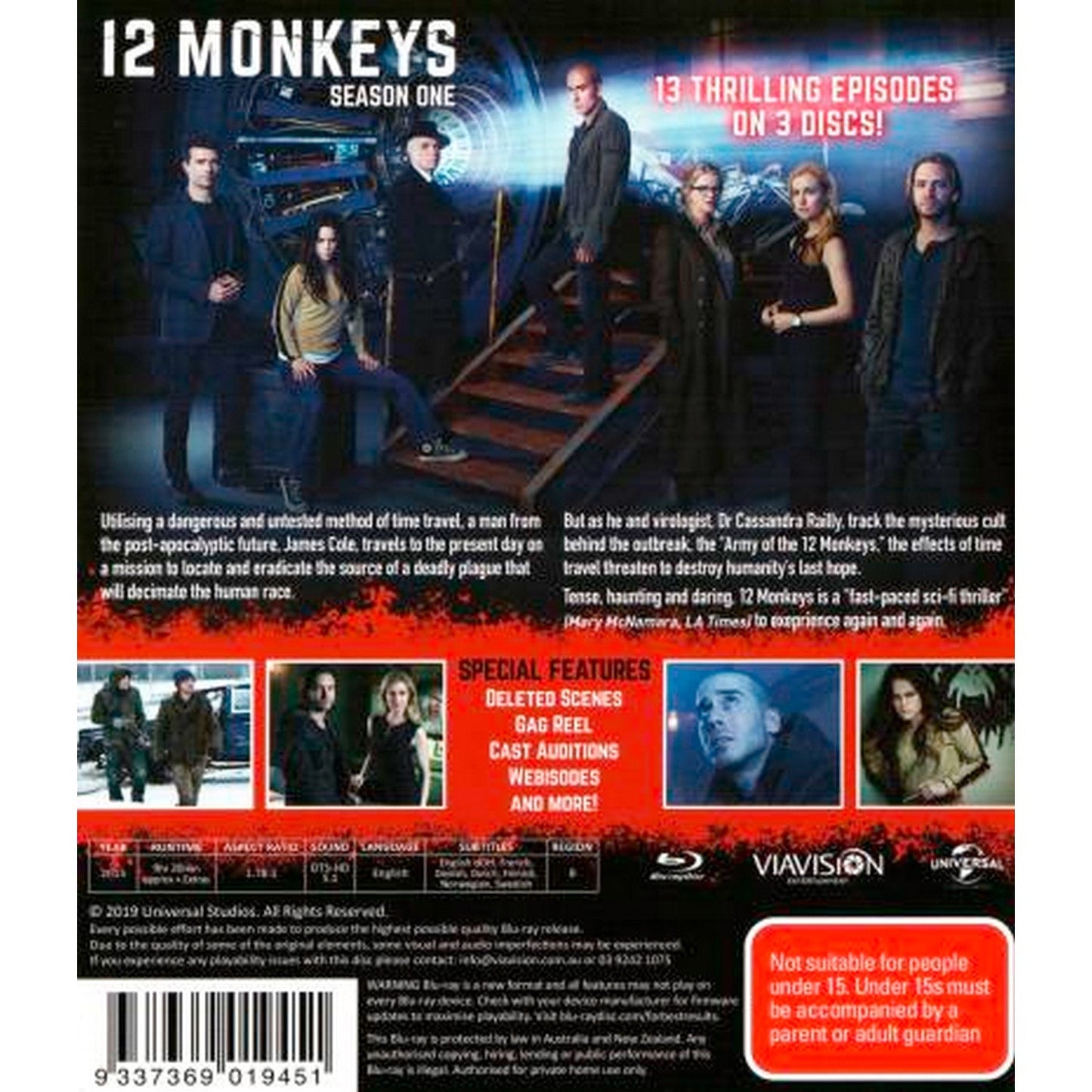 12 Monkeys: Season 1 Blu-Ray