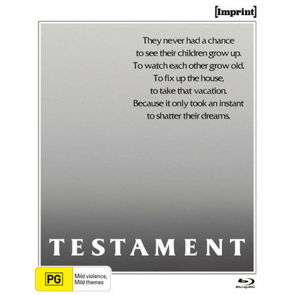 Testament (Imprint) Blu-Ray