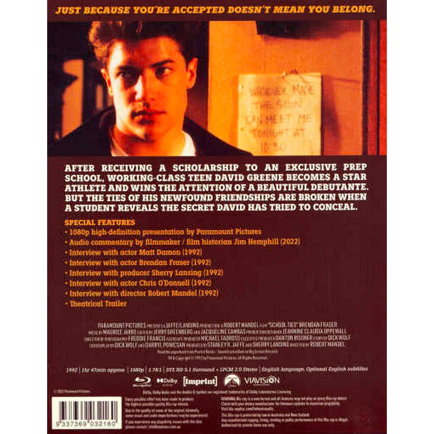 School Ties (Imprint) Blu-Ray