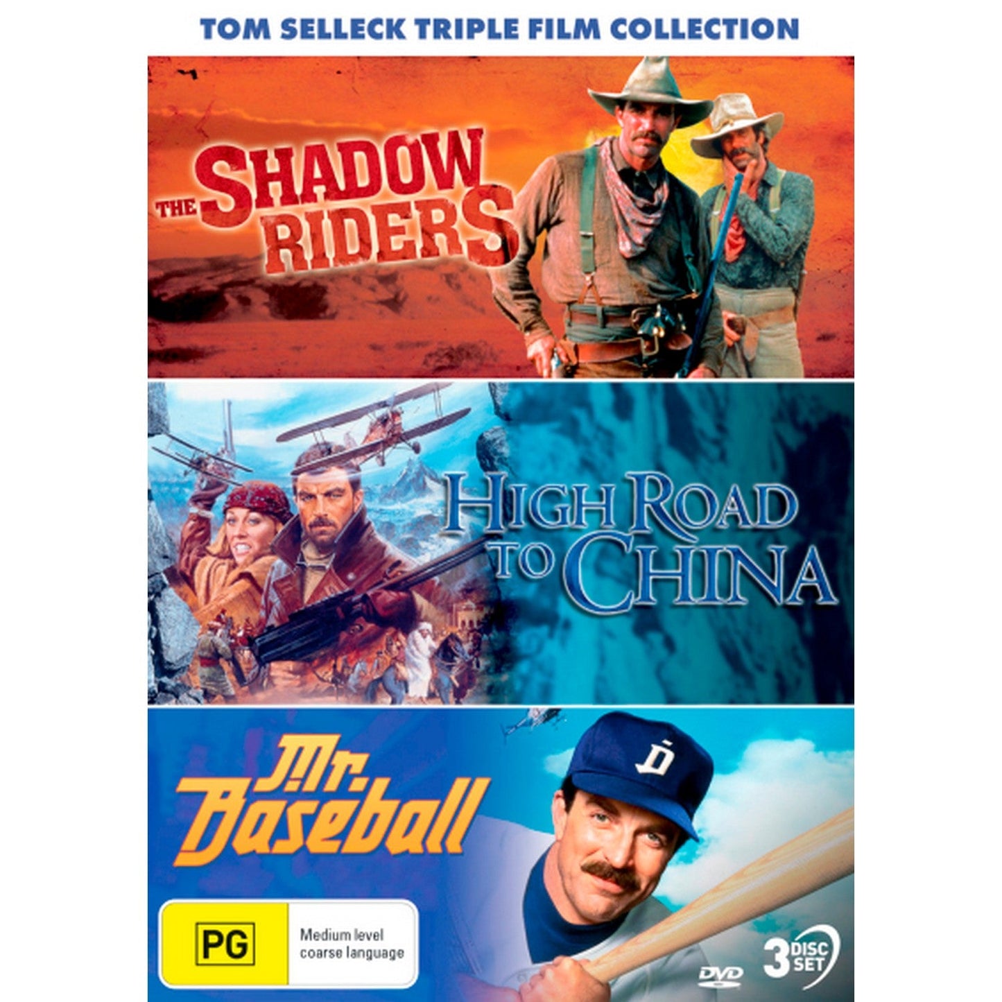 Tom Selleck Collection (The Shadow Riders / High Road to China / Mr. Baseball) DVD