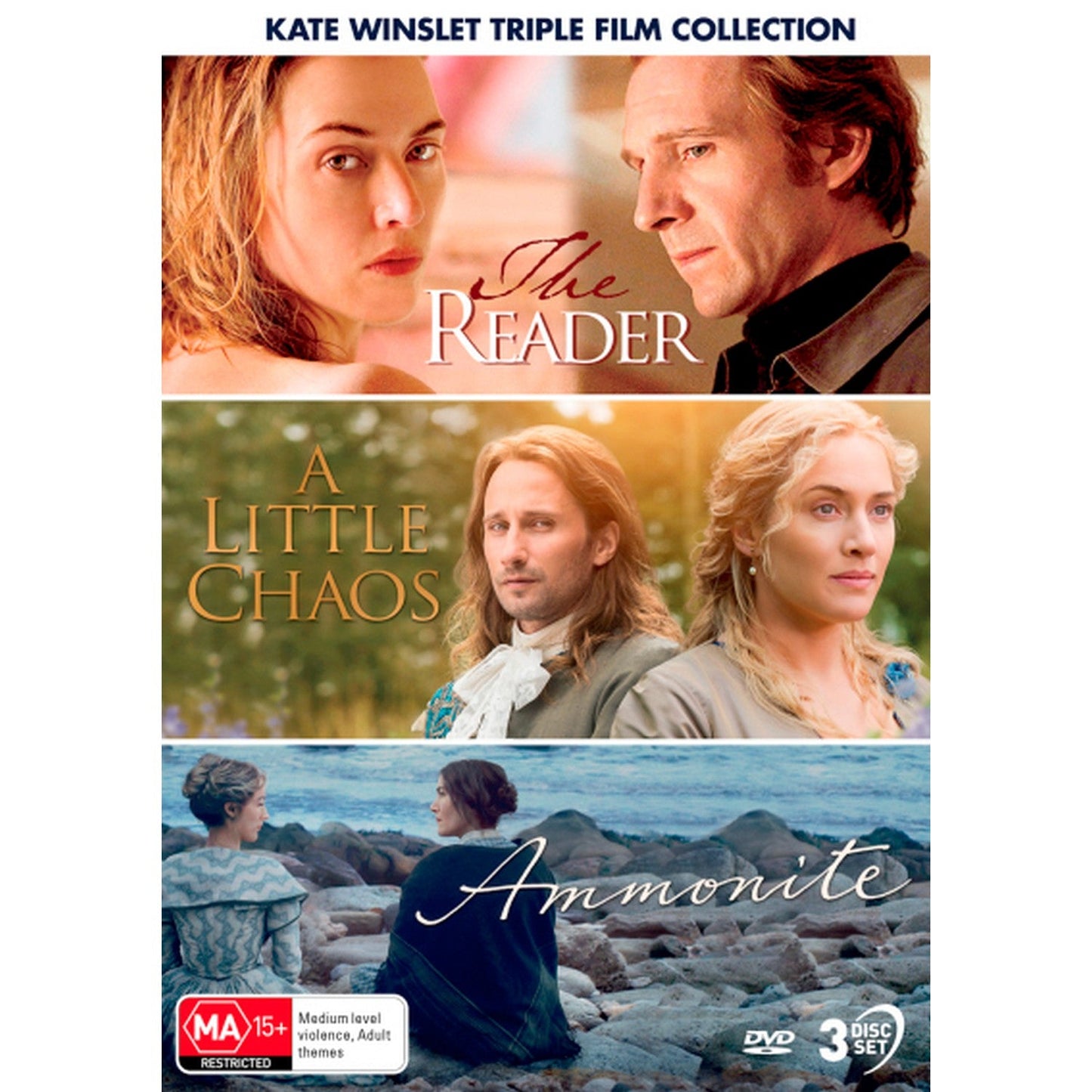 Kate Winslet: Triple Film Collection (The Reader / A Little Chaos / Ammonite) DVD