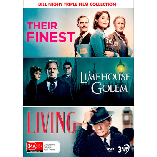 Bill Nighy: Triple Film Collection (Their Finest / The Limehouse Golem / Living) DVD