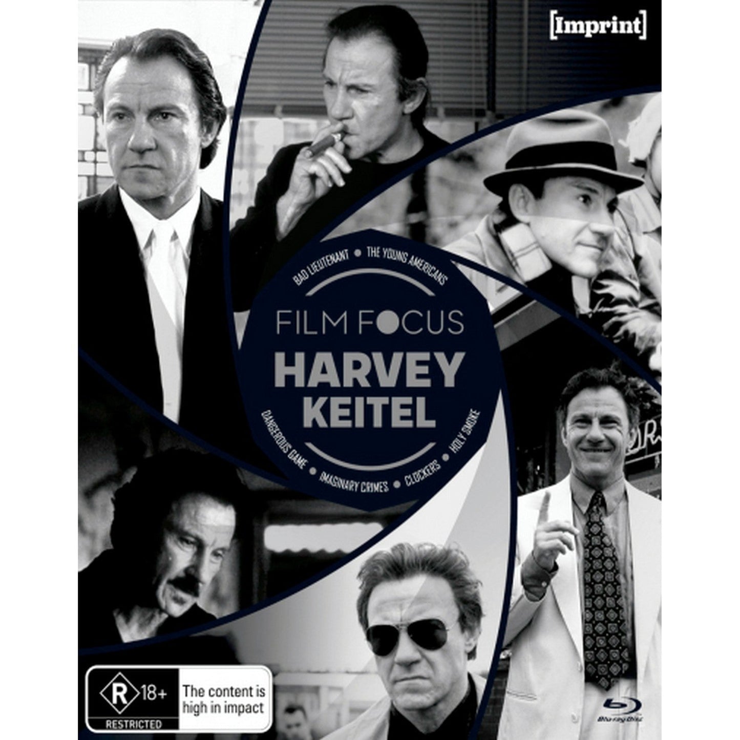 Film Focus: Harvey Keitel (Bad Lieutenant/The Young Americans/Dangerous Game/Imaginary Crimes/Clockers/Holy Smoke) (Imprint) Blu-Ray