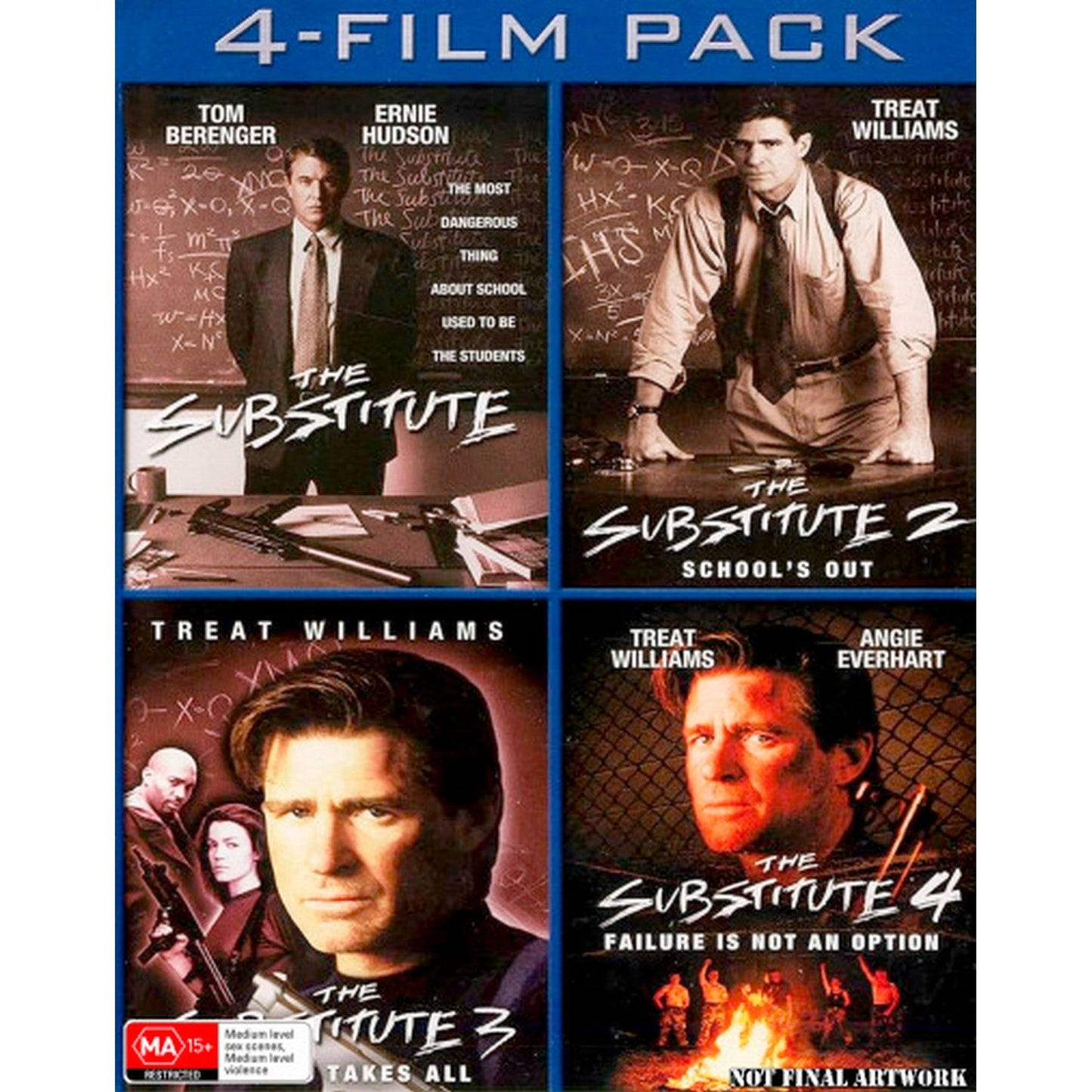 The Substitute Collection (The Substitute/The Substitute 2: School's Out/The Substitute 3: Winner Takes All/The Substitute 4: Failure is Not an Option Blu-Ray