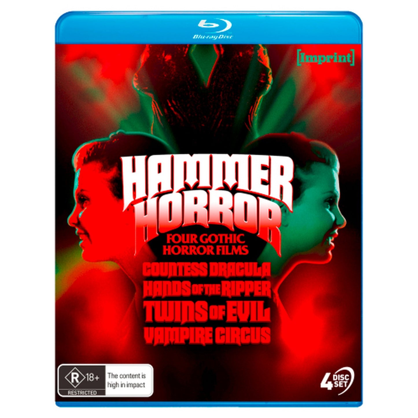 Hammer Horror: Four Gothic Horror Films (Countess Dracula / Hands of the Ripper / Twins of Evil / Vampire Circus) (Imprint) Blu-Ray