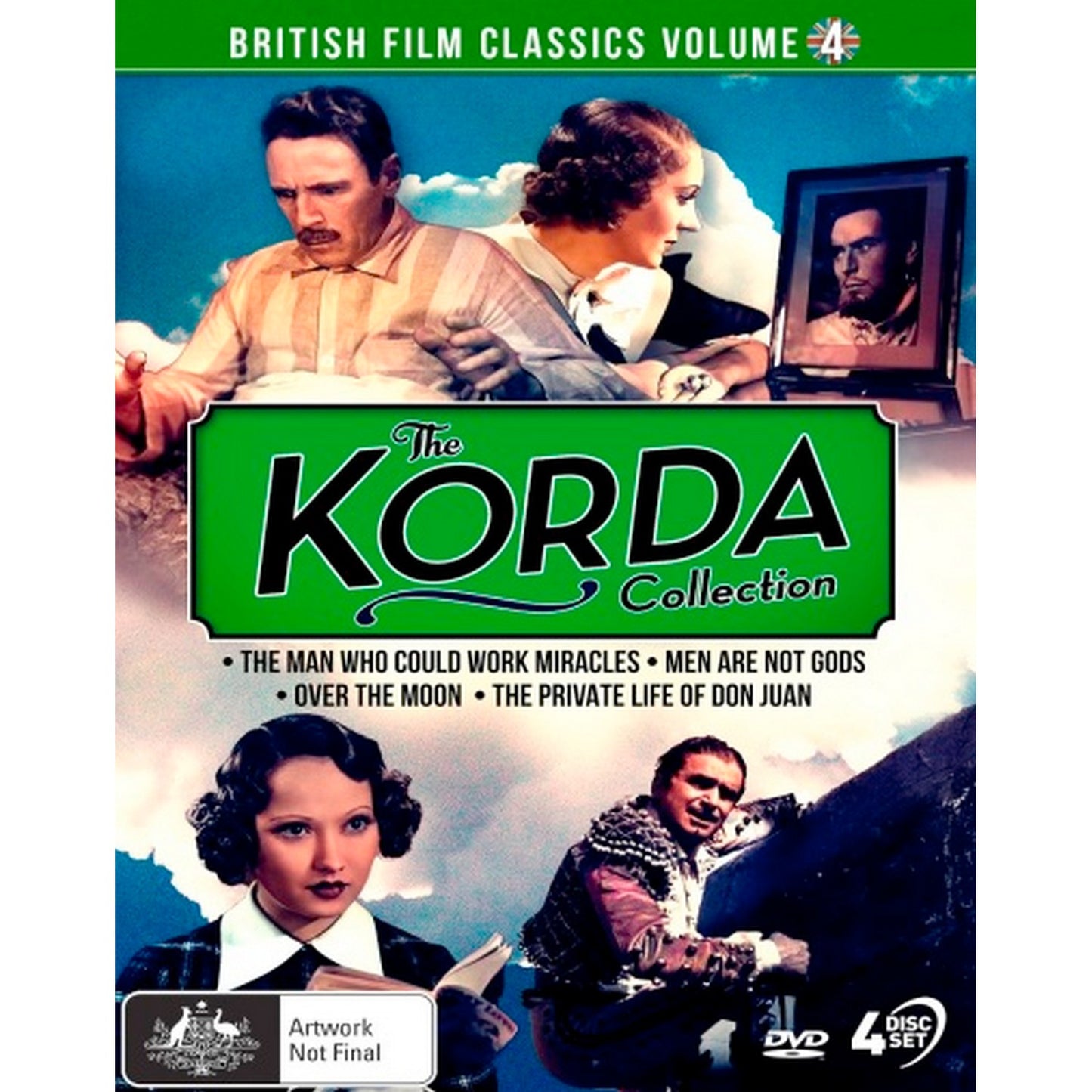 British Film Classics: The Korda Collection - Volume Four (The Man Who Could Work Miracles / Men Are Not Gods / Over the Moon / The Private Life of Do DVD