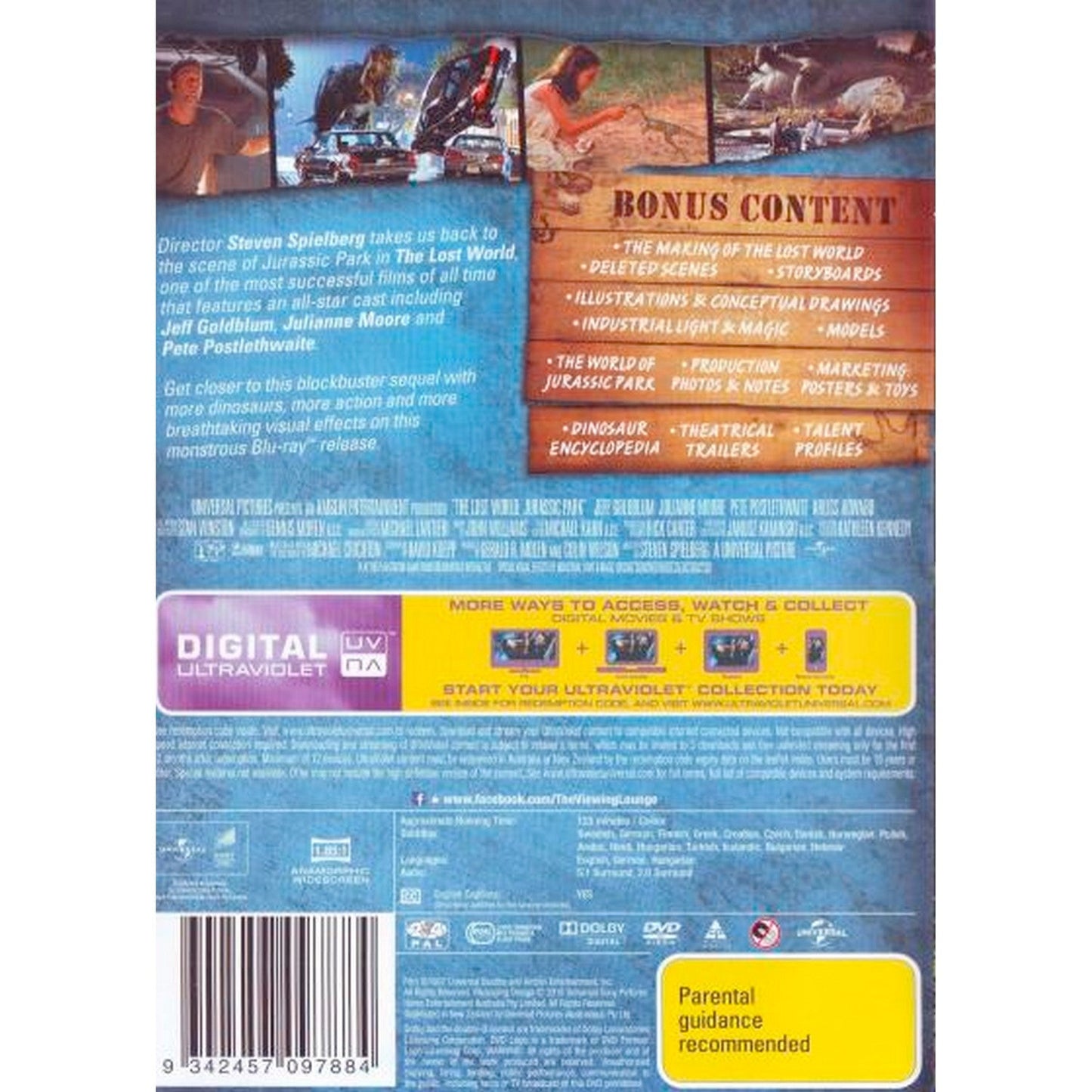 The Lost World: Jurassic Park DVD