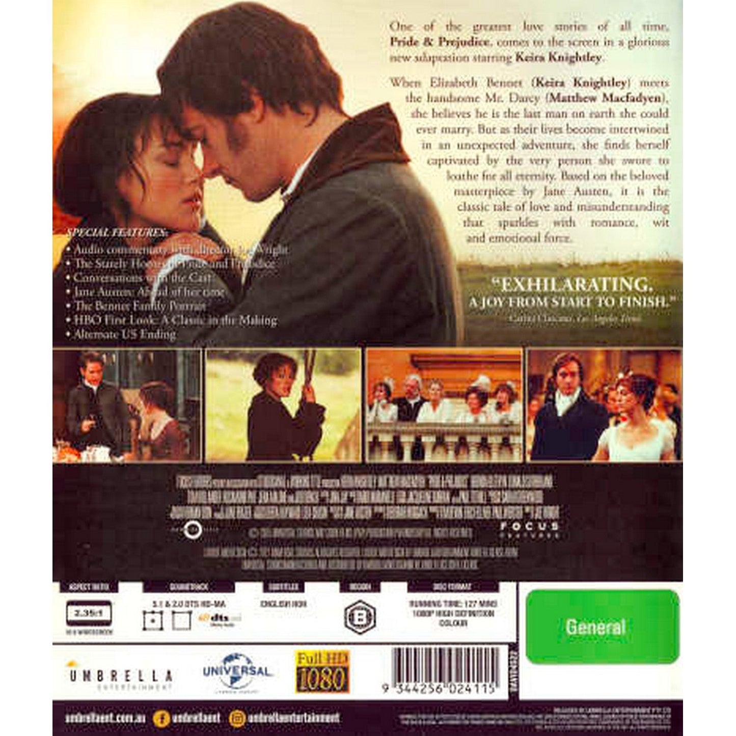 Pride and Prejudice (2005) Blu-Ray