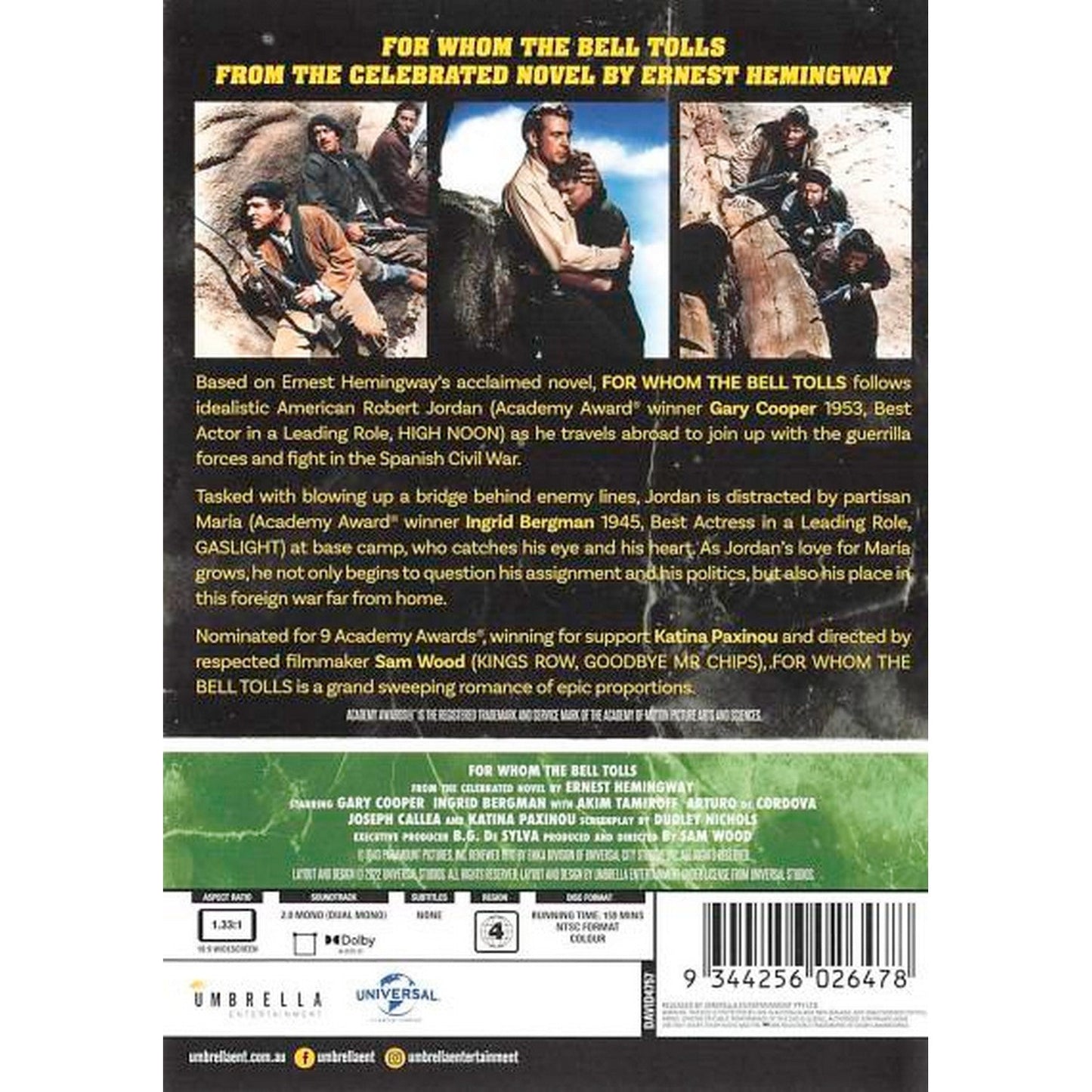 For Whom the Bell Tolls (Combat Classics - War Stories on Film) DVD