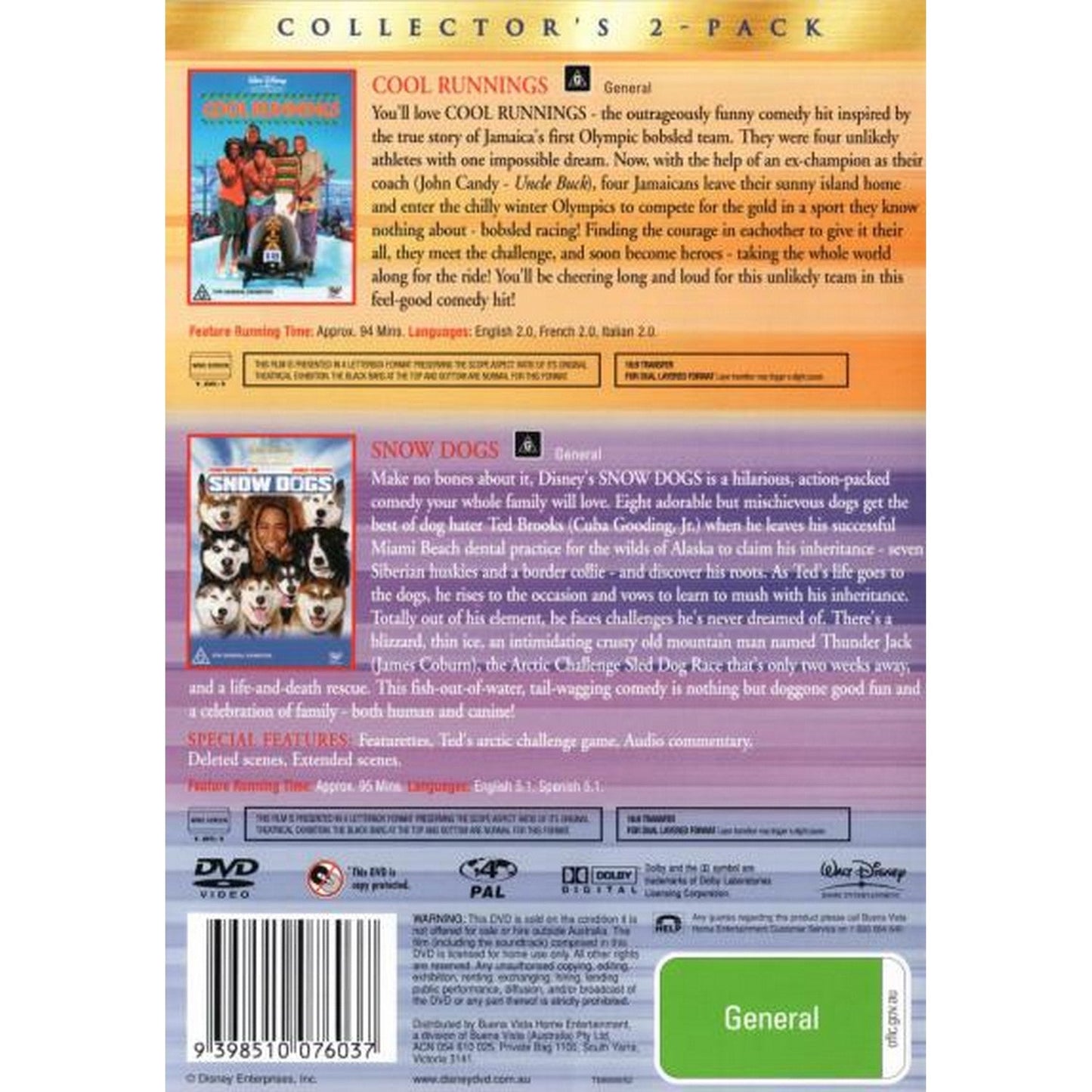 Cool Runnings / Snow Dogs (Collector's 2-Pack) DVD