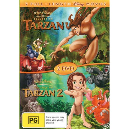 Tarzan (1999) / Tarzan 2 (2 Full-Length Disney Movies) DVD