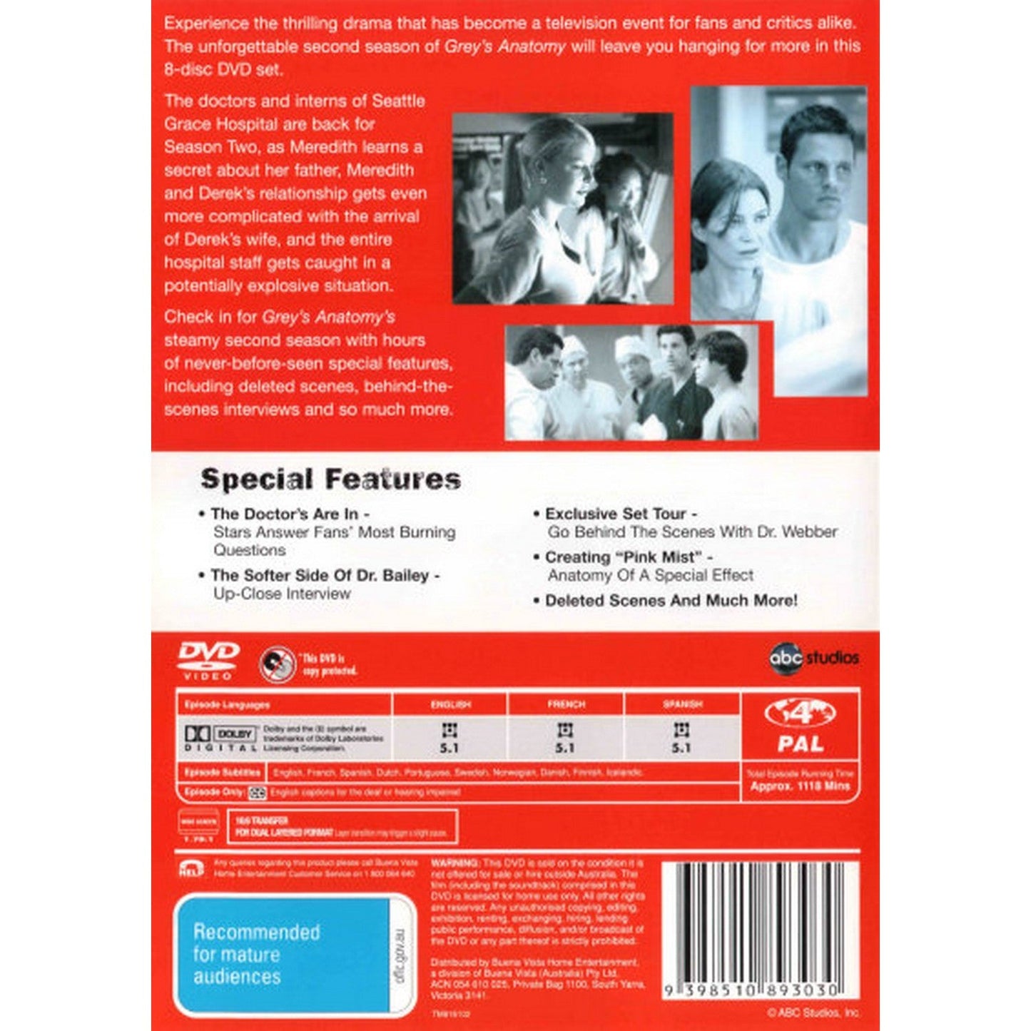 Grey's Anatomy: Season 2 DVD Box Set