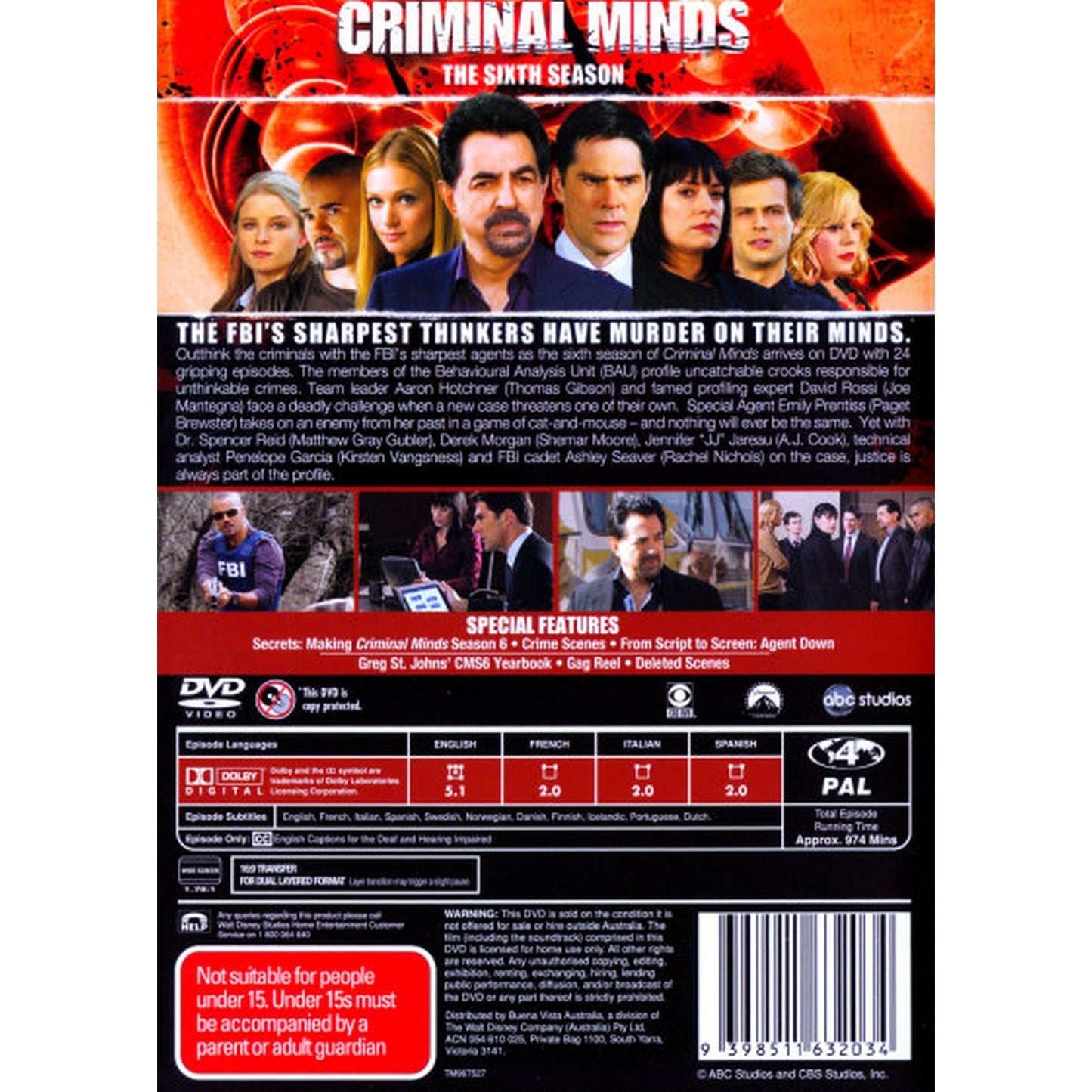 Criminal Minds: Season 6 DVD Box Set