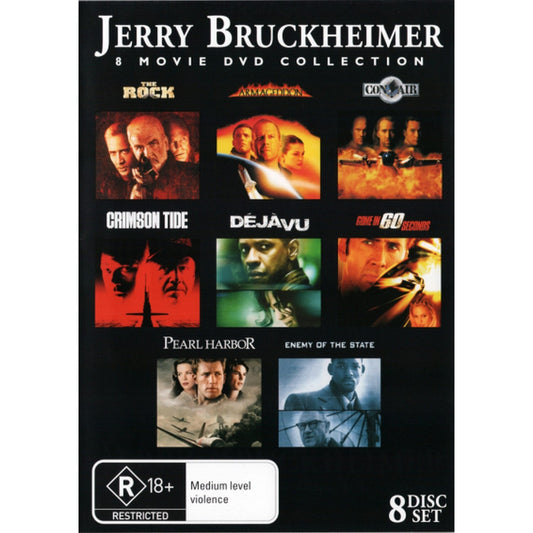 Jerry Bruckheimer: 8 Movie DVD Collection (The Rock/Armageddon/Con Air/Crimson Tide/Deja Vu/Gone in 60 Seconds/Pearl Harbor/Enemy of the State) DVD