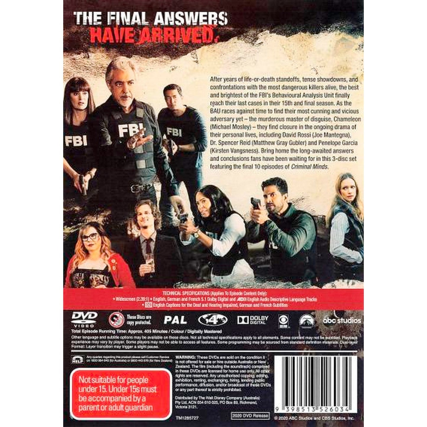 Criminal Minds: Season 15 (The Final Season) DVD