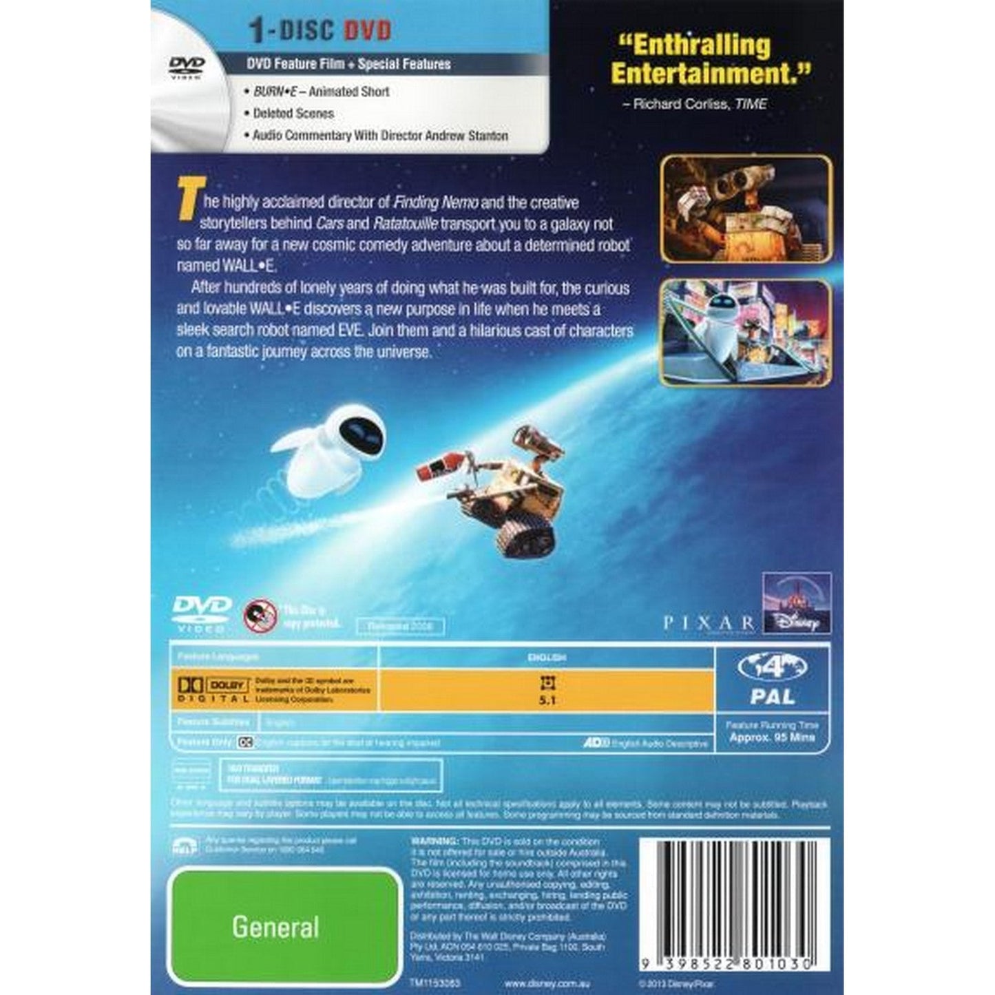 Wall-E (Disney Pixar Collection 9) DVD