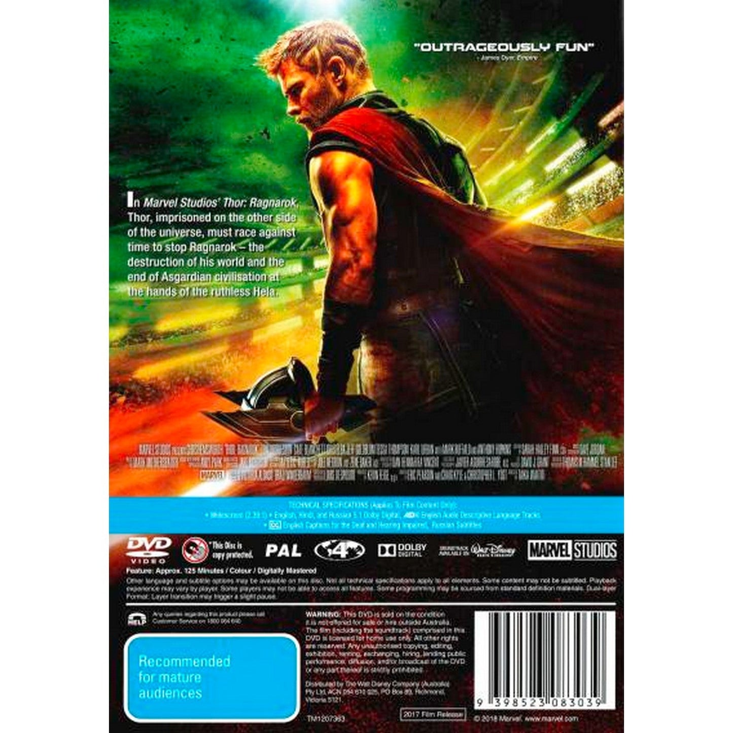 Thor: Ragnarok DVD