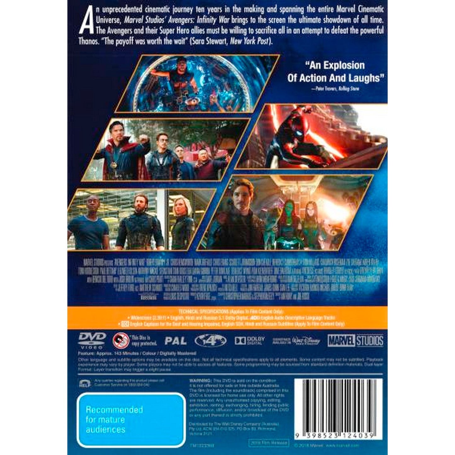 Avengers: Infinity War DVD