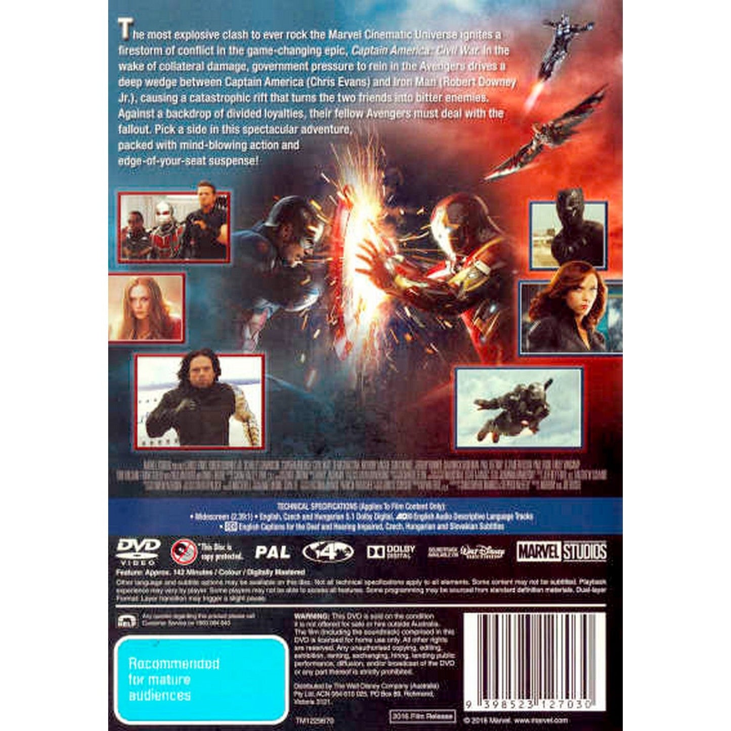 Captain America: Civil War DVD