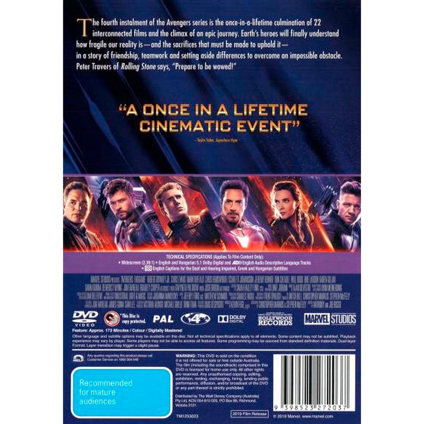 Avengers: Endgame DVD