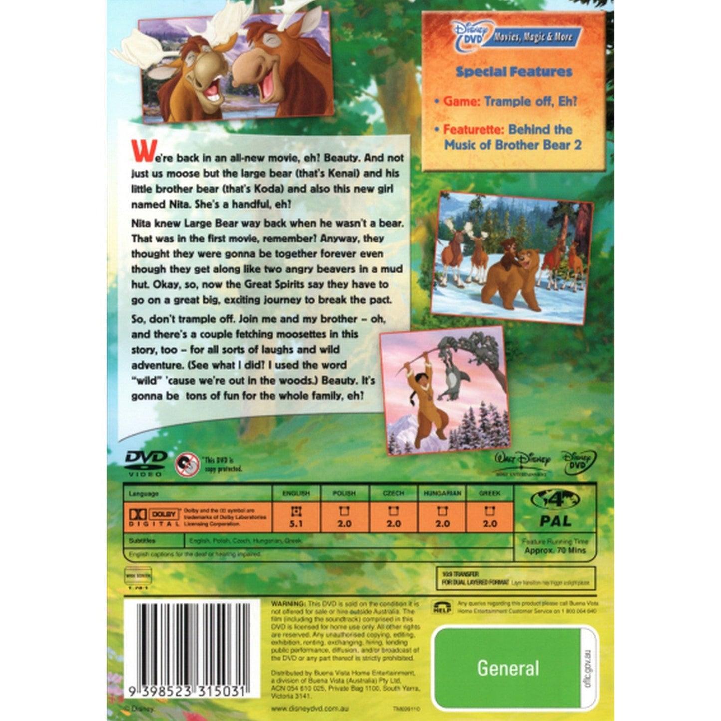 Brother Bear 2: The Moose Are On The Loose DVD